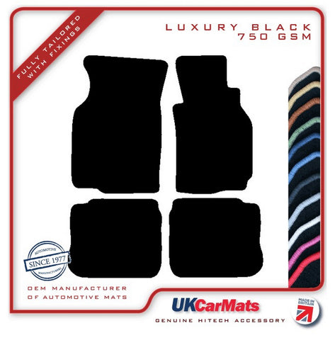 Mitsubishi Evo 4-5 1997-1999 Black Luxury Velour Tailored Car Mats HITECH