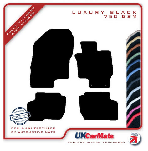 Mitsubishi Outlander Phev GX5 2014 onwards Black Luxury Velour Tailored Car Mats HITECH