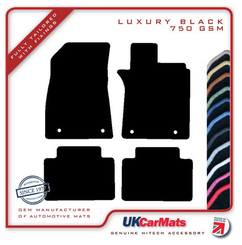 MG GS 2015 onwards Black Luxury Velour Tailored Car Mats HITECH