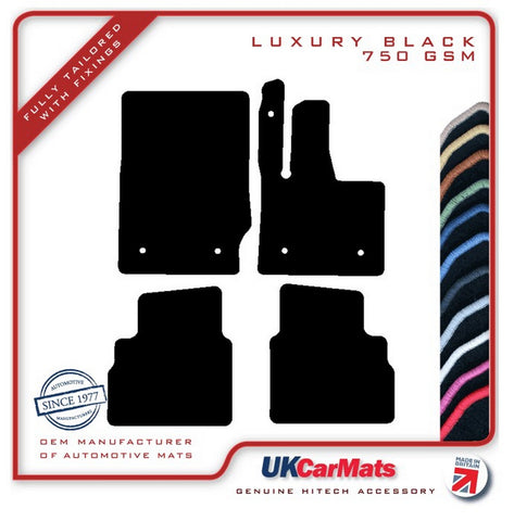 Mercedes G Class (W463) 2018 onwards Black Luxury Velour Tailored Car Mats HITECH