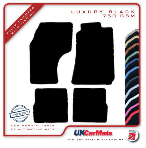 Nissan 200SX 1989-1994 Black Luxury Velour Tailored Car Mats HITECH