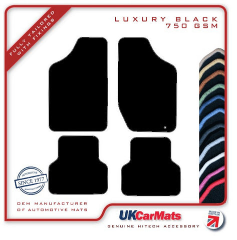 Nissan Micra Mk1 1982-1992 Black Luxury Velour Tailored Car Mats HITECH