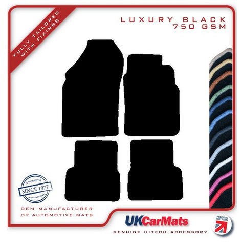 Nissan Micra Mk2 1992-2003 Black Luxury Velour Tailored Car Mats HITECH