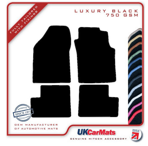 Nissan Sunny 5dr 1991-1995 Black Luxury Velour Tailored Car Mats HITECH