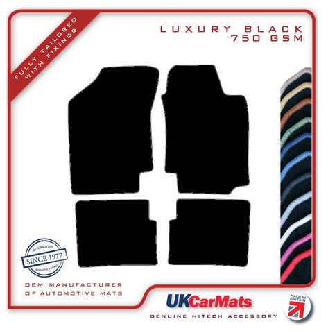 Nissan Sunny 5dr 1989-1989 Black Luxury Velour Tailored Car Mats HITECH