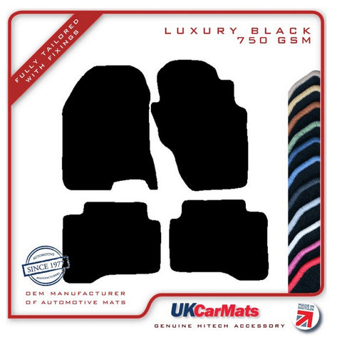 Nissan X-Trail 2001-2007 Black Luxury Velour Tailored Car Mats HITECH