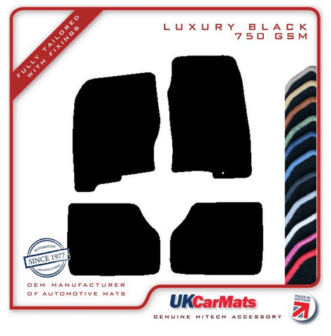 Nissan Navara 2005-2010 Black Luxury Velour Tailored Car Mats HITECH