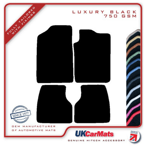 Peugeot 405 1988-1995 Black Luxury Velour Tailored Car Mats HITECH