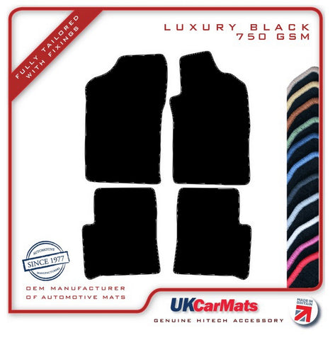 Peugeot 306 1993-2002 Black Luxury Velour Tailored Car Mats HITECH