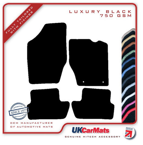 Peugeot 307 SW 2001-2006 Black Luxury Velour Tailored Car Mats HITECH