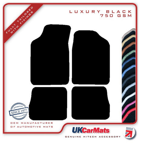 Peugeot 106 Rallye Series 2 1997-2003 Black Luxury Velour Tailored Car Mats HITECH