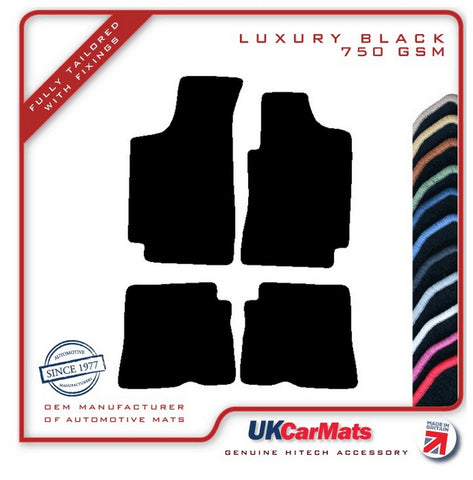 Renault 19 1989-1995 Black Luxury Velour Tailored Car Mats HITECH