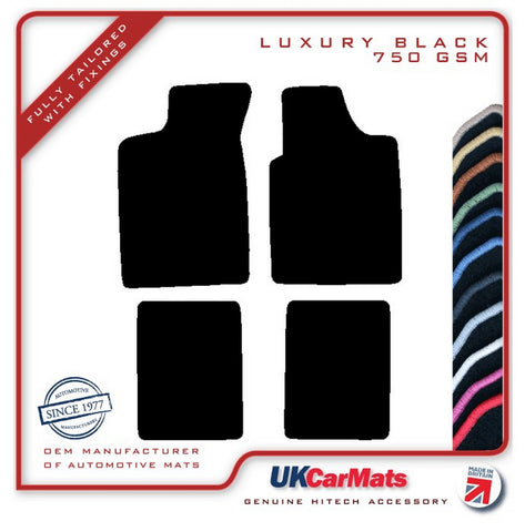 Renault Clio I 1991-1998 Black Luxury Velour Tailored Car Mats HITECH