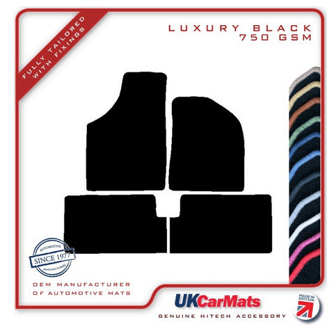 Renault Fuego 1986-1986 Black Luxury Velour Tailored Car Mats HITECH