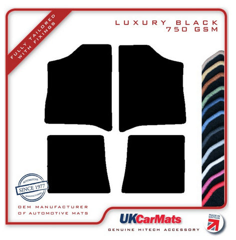 Renault 20 1985-1985 Black Luxury Velour Tailored Car Mats HITECH