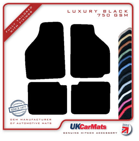 Rover Montego Saloon 1984-1991 Black Luxury Velour Tailored Car Mats HITECH