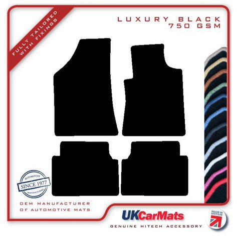 Renault Safrane 1993-2000 Black Luxury Velour Tailored Car Mats HITECH