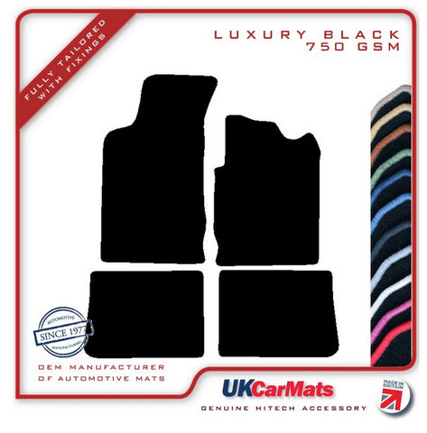 Renault Clio II 1998-2001 Black Luxury Velour Tailored Car Mats HITECH