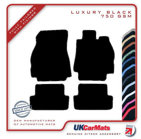 Renault Megane II Hatchback & Sport 2002-2008 Black Luxury Velour Tailored Car Mats HITECH