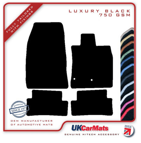 Renault Modus 2004-2012 Black Luxury Velour Tailored Car Mats HITECH