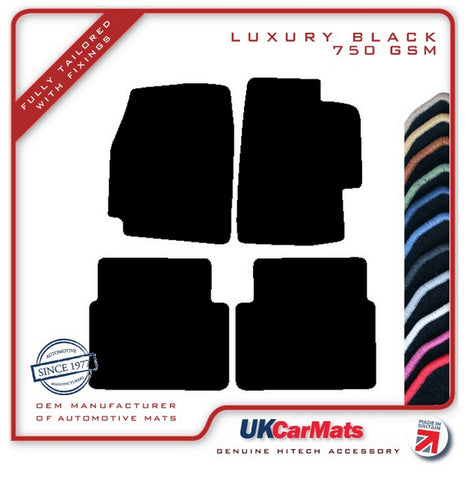 Rover 45 2004-2005 Black Luxury Velour Tailored Car Mats HITECH