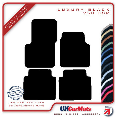 Renault Avantime (Two Separate Rears) 2001-2003 Black Luxury Velour Tailored Car Mats HITECH