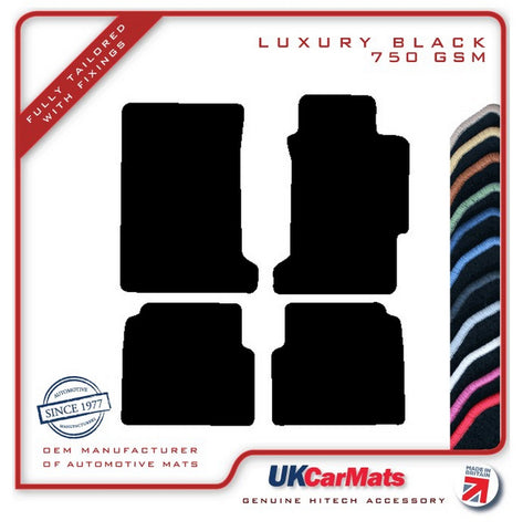 Rover 600 1996-2000 Black Luxury Velour Tailored Car Mats HITECH