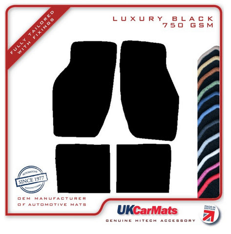 Saab 900 Classic 1979-1994 Black Luxury Velour Tailored Car Mats HITECH