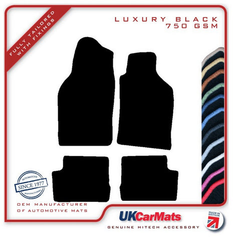 Saab 900 Convertible 1993-1998 Black Luxury Velour Tailored Car Mats HITECH