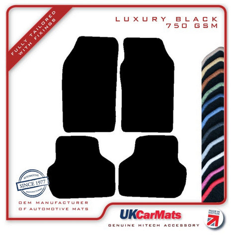 Saab 9000 1984-1997 Black Luxury Velour Tailored Car Mats HITECH