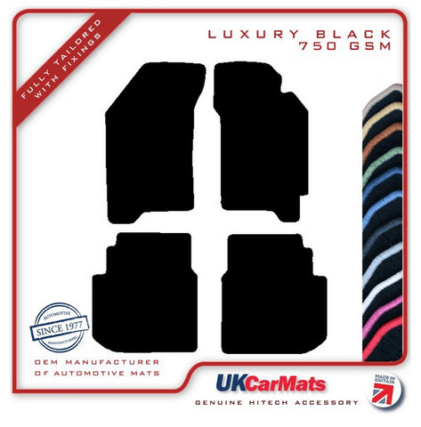 Subaru Legacy 1989-1993 Black Luxury Velour Tailored Car Mats HITECH