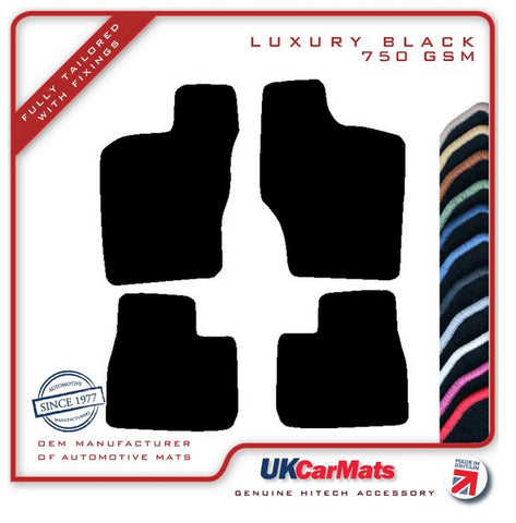 Subaru Justy 1996-2003 Black Luxury Velour Tailored Car Mats HITECH