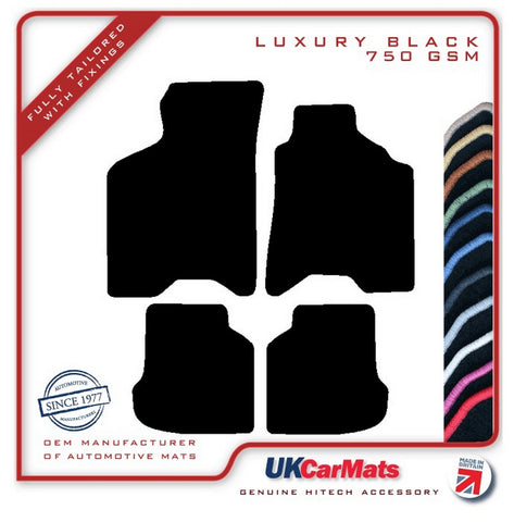 Seat Arosa 1997-2004 Black Luxury Velour Tailored Car Mats HITECH