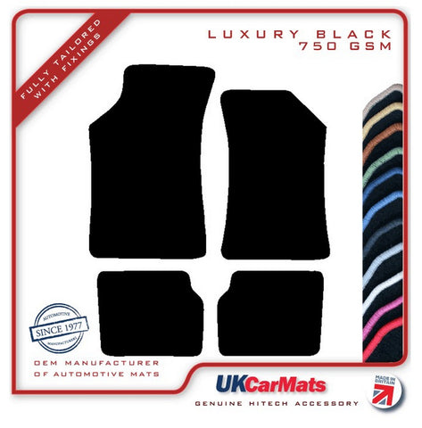 Skoda Felica 1996-2002 Black Luxury Velour Tailored Car Mats HITECH