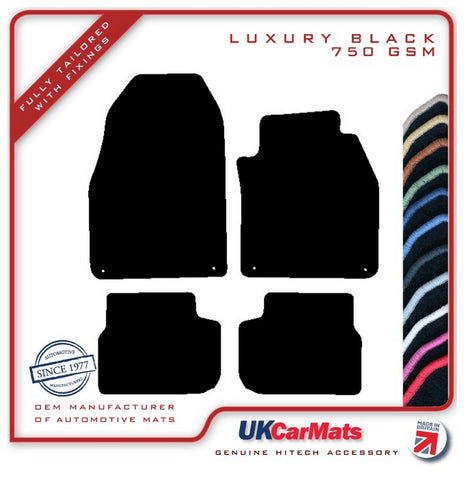 Saab 9/3 Convertible 2003-2011 Black Luxury Velour Tailored Car Mats HITECH