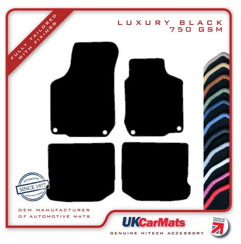 Skoda Octavia 1996-2004 Black Luxury Velour Tailored Car Mats HITECH