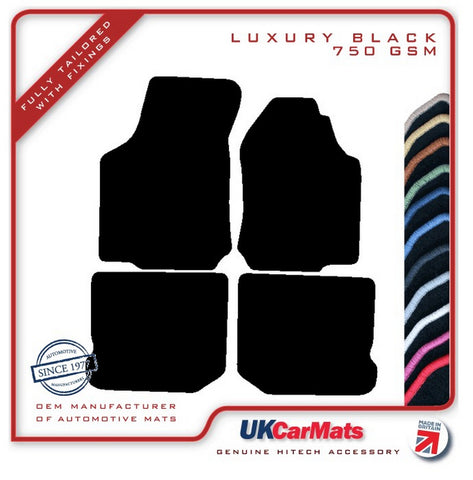 Seat Toledo  (Inc V5) 1999-2004 Black Luxury Velour Tailored Car Mats HITECH