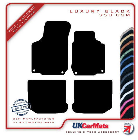 Seat Leon Mk1 (Inc Cupra / R & FR) 2001-2005 Black Luxury Velour Tailored Car Mats HITECH