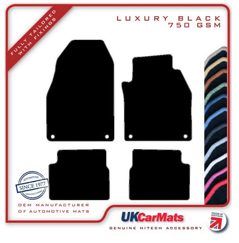 Saab 9/3 Saloon/Estate 2002-2011 Black Luxury Velour Tailored Car Mats HITECH