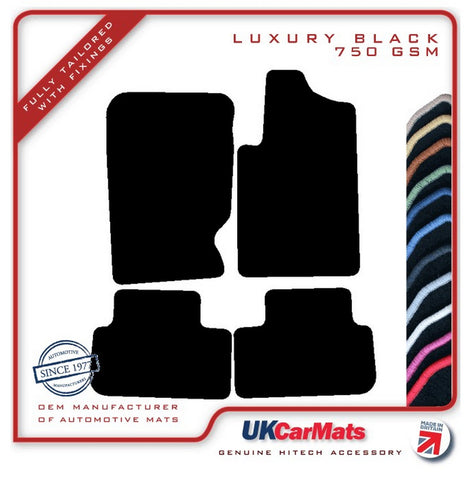 Ssangyong Rexton 2001 onwards Black Luxury Velour Tailored Car Mats HITECH