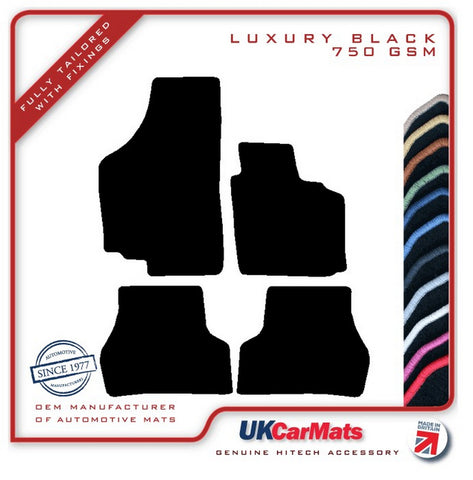 Seat Altea 2004-2015 Black Luxury Velour Tailored Car Mats HITECH