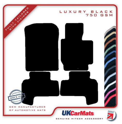 Suzuki Grand Vitara 3dr/SWB 2005-2015 Black Luxury Velour Tailored Car Mats HITECH