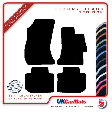 Subaru Impreza 4dr 2015 onwards Black Luxury Velour Tailored Car Mats HITECH