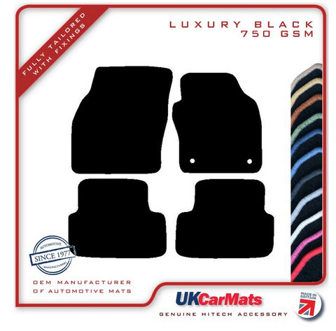 Seat Ibiza 2017 onwards Black Luxury Velour Tailored Car Mats HITECH