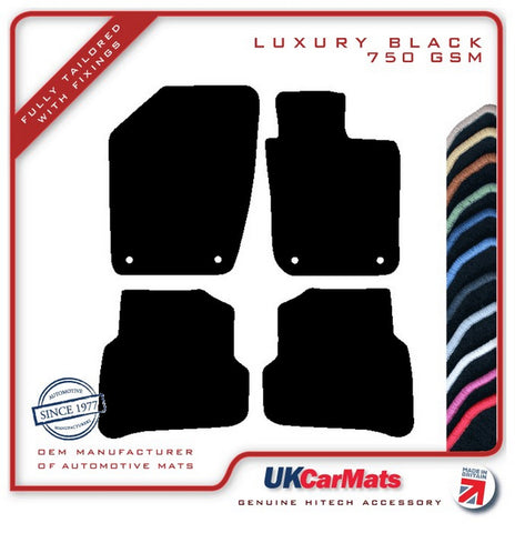 Skoda Fabia 2015-2021 Black Luxury Velour Tailored Car Mats HITECH