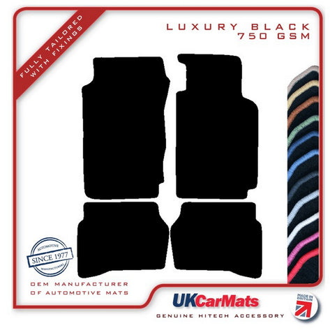 Toyota Corolla 1987-1992 Black Luxury Velour Tailored Car Mats HITECH