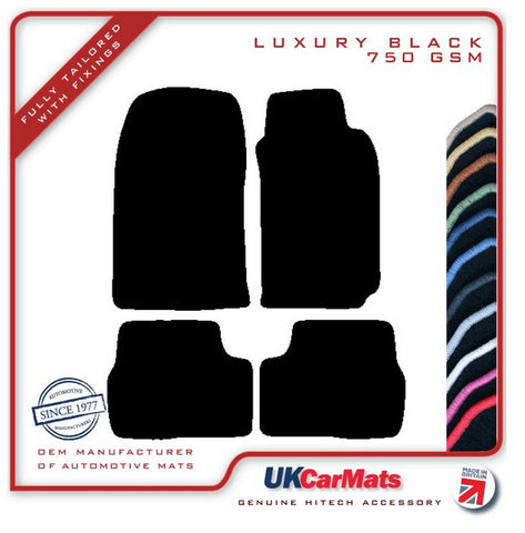 Toyota Supra 1986-1992 Black Luxury Velour Tailored Car Mats HITECH