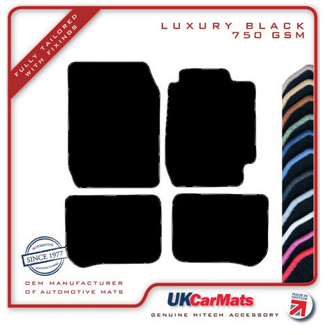 Toyota Corolla 3dr 1992-1997 Black Luxury Velour Tailored Car Mats HITECH