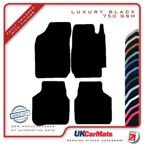 Toyota Corolla 5dr 1992-1997 Black Luxury Velour Tailored Car Mats HITECH