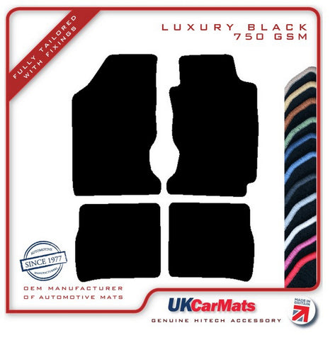 Toyota Carina 2 1988-1992 Black Luxury Velour Tailored Car Mats HITECH